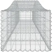 vidaXL Gabionen mit Hochbogen 6 Stk. 400x50x40/60cm Verzinktes Eisen