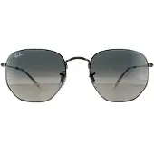 Ray-Ban RB 3548N HEXAGONAL Herren-Sonnenbrille Vollrand Panto Edelstahl-Gestell, grau