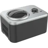 Guzzanti GZ 152A, Kompressor Eismaschine, 1,5 l, 1 Becken, Schwarz, Edelstahl, LED, Edelstahl
