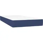 vidaXL Taschenfederkernmatratze Mittel Blau 120x190x20 cm Stoff