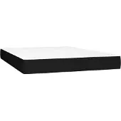 vidaXL Taschenfederkernmatratze Mittel Schwarz 140x200x20 cm Stoff