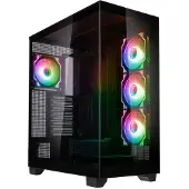 Kolink UNITY ARENA ARGB, Midi Tower, PC, Schwarz, ATX, EATX, micro ATX, Mini-ITX, Stahl, Gehärtetes Glas, Gaming