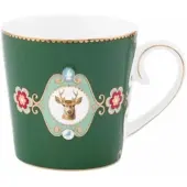 Pip studio Tasse Love Birds Medaillon Deer Dark Green 300 ml (6er-Set)