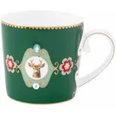 Pip studio Tasse Love Birds Medaillon Deer Dark Green 190 ml (6er-Set)