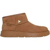 SKECHERS Slip-Ins Keep Street - Cozy Mini Enkellaarsjes Plat - cognac - Maat 39