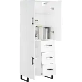 vidaXL Highboard Weiß 69,5x34x180 cm Holzwerkstoff
