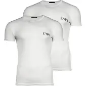 Emporio Armani für Herren. EM001849_AF14131 2er-Set weiße Homie-T-Shirts mit schmaler Passform (S), Heimtextilien, Baumwolle, Kurzarm