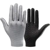 RockBros Breathable Full Finger Cycling Gloves, Size: S - Gray