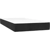 vidaXL Taschenfederkernmatratze Mittel Schwarz 80x220x20 cm Samt