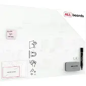 Allboards Glasboard 100x70 cm, CLASSIC WHITE