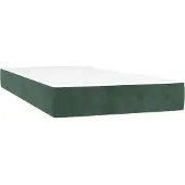 vidaXL Taschenfederkernmatratze Mittel Dunkelgrün 140x210x20 cm Samt