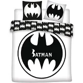 Aymax Batman White doppelte, doppelte Bettdeckenbezug 240×220cm, 65x65 cm