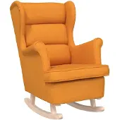 vidaXL Schaukelsessel Dunkelgelb 74x90x102 cm Stoff