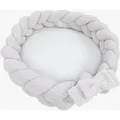 Meowbaby Bearly Babynest mit geflochtenem Schutz & Spielteppich, Offwhite