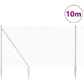 vidaXL Maschendrahtzaun mit Stacheln 10 x 1,6 m Verzinkter Stahl Netz