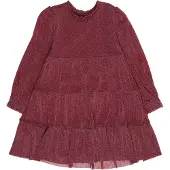 s.Oliver Kleid Stufenkleid aus weichem Glitzer-Mesh