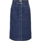 JDY Damen Olivia Jeansrock Dunkel Blau Jeansstoff