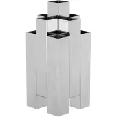 Ferm Living Tessera Vase, Edlestahl poliert, Höhe 28 cm - , Tessera, Metallisch, für Wohnzimmer, Edelstahl, Design