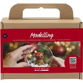 Creativ Company Mini Kreativ Set Modellieren, Kugel-Weihnachtsschmuck, Polystyrene, Mehrfarbig, 1 Stück(e), Box