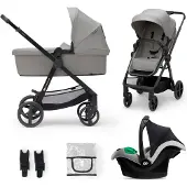 Kinderkraft Kombi-Kinderwagen "NEWLY 3IN1 MINK PRO", Baby, grau (moonlight grau), Kinderwagen Kombi-Kinderwagen