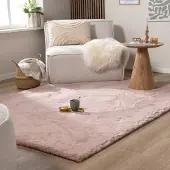 NATURL. Hochflor Teppich - Comfy Supreme Rosa 140x200 cm