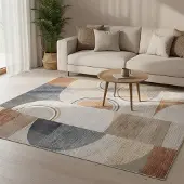 FRAAI Waschbarer Teppich Abstrakt - Misha Blocks Bunt 140x200 cm
