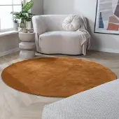 NATURL. Waschbarer Teppich Rund - Vivid Terrakotta Ø 120 cm