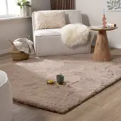 NATURL. Hochflor Teppich - Comfy Supreme Taupe 140x200 cm