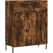 vidaXL Highboard Räuchereiche 69,5x34x180 cm Holzwerkstoff