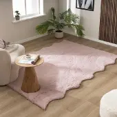 NATURL. Hochflor Teppich - Comfy Supreme Wavy Rosa 80x150 cm