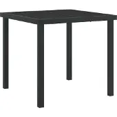 vidaXL Gartentisch Schwarz 80 x 80 x 73 cm Metall