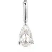 Ania Haie - NECKLACE CHARM - Tear Drop - silver