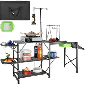 Vevor Campingküche Outdoor Camping Küche 174 x 50 x 160 cm