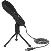 DeLOCK USB Kondensator Mikrofon mit Tischständer - ideal für Gaming, Skypen und Gesang
