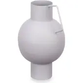 Gift Decor pastellgraue konvexe Stahlvase