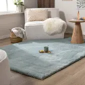 NATURL. Hochflor Teppich - Comfy Supreme Türkis 200x290 cm