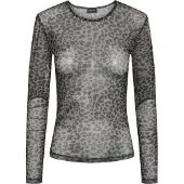 Pieces Langarmshirt "PCNINNI LS MESH TOP NOOS BC" Materialmix, regular fit