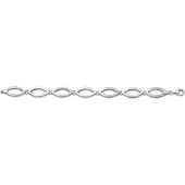 Orphelia Damen 925 Sterling Silber Set: Kette + Armband - Silber SET-039