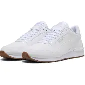 Puma Echtleder Sneaker ST Runner v4 L White-Glacial Gray-Gum, Uni , Herren:43 EU