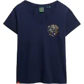 Superdry Suika Metallic Relaxed Vee Kurzarm-t-shirt