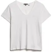 Superdry V-Shirt "STUDIOS SLUB EMB VEE TEE" strukturiertes T-Shirt mit V-Ausschnitt und Stickerei