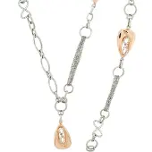 Orphelia Damen-Set aus 925er Sterlingsilber: Kette + Armband – Silber/Rosé SET-048