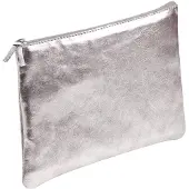 Clairefontaine 4x Schlampermäppchen Leder Cuirisé TM flach 22x11cm Silber 8701C