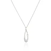 Orphelia Damen-Kette aus 925er Sterlingsilber mit Anhänger – Silber PEN-2082