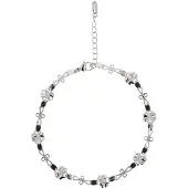 Faina Women Link Bracelet With Rhinestones in Silver | Gr.: onesize