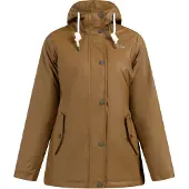 ICEBOUND damen regenjacke mit teddyfutter - dunklesand, S