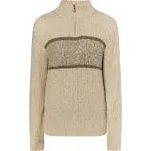 MO Grobstrickpullover Herren Beige Mehrfarbig