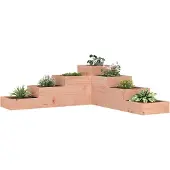 vidaXL Garten-Pflanzgefäß 4-stufig 106x104,5x36 cm Massivholz Douglasie
