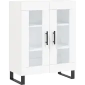 vidaXL Highboard Weiß 69,5x34x180 cm Holzwerkstoff