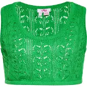 Mymo Crop-Top Damen grün